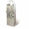 Wrap-Art Silver Swirls paper Bag with Plastic Rope Handle 17203